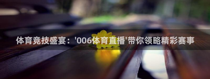 体育竞技盛宴：\'006体育直播\'带你领略精彩赛事