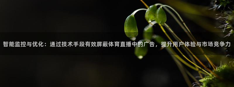 智能监控与优化：通过技术手段有效屏蔽体育直播中的广告，提升用户体验与市场竞争力
