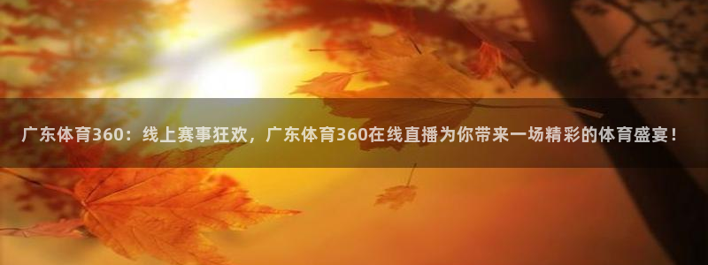 广东体育360：线上赛事狂欢，广东体育360在线直播为你带来一场精彩的体育盛宴！