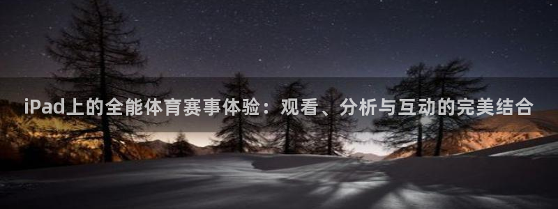 iPad上的全能体育赛事体验：观看、分析与互动的完美结合